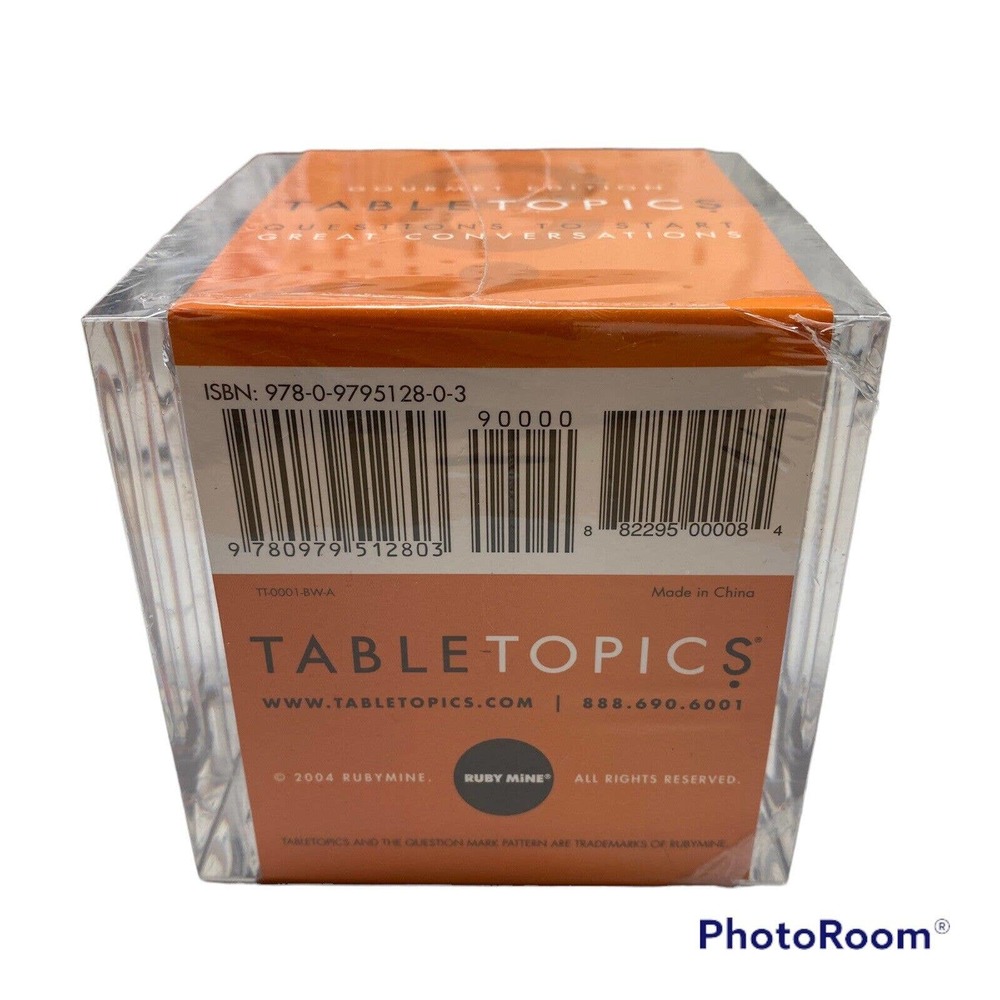 New Gourmet Foods+ Edition TABLETOPICS Questions to Start Great Conversations